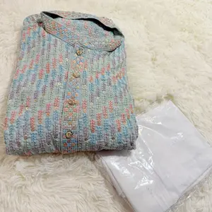 Clothes  Menswear chikankari kurta set perfect for any special occasions ethnic wear