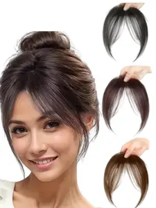 Synthetic Clip Hairpiece 2-Piece Straight Clip-In Wigs - Heat-Resistant Synthetic Fiber Extensions Hair, Adjustable Snap-On Mesh Caps, Seamless Blending, Secure Fit Salon-Quality Hair Extension for Parties, Daily Use
