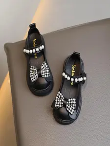 Kids Bow Decorated Flat Shoes, Bowknot Design Flats, Casual Comfortable Soft Sole Non-slip Princess Shoes for Daily Wear, Fashionable Shoes for Girls, Soft Footwear