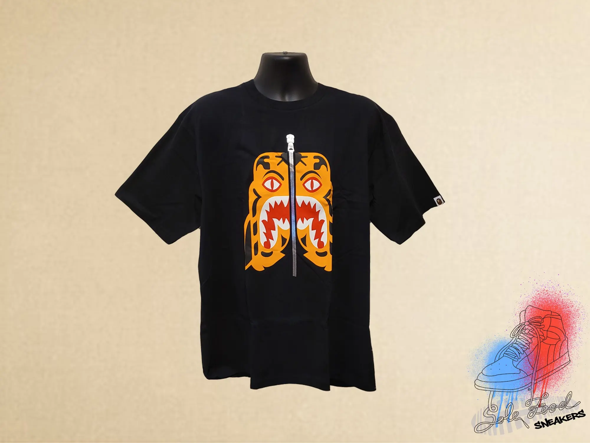 Bape Tigershark Funthera Militia Black Shirt XL