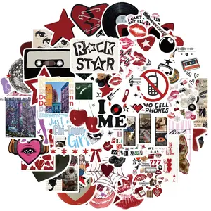 Aesthetic Downtown Y2K Girls Sticker, 50pcs/set Cool Trendy Sticker, Vinyl Waterproof Sticker for Girls Teens Adults, Decor