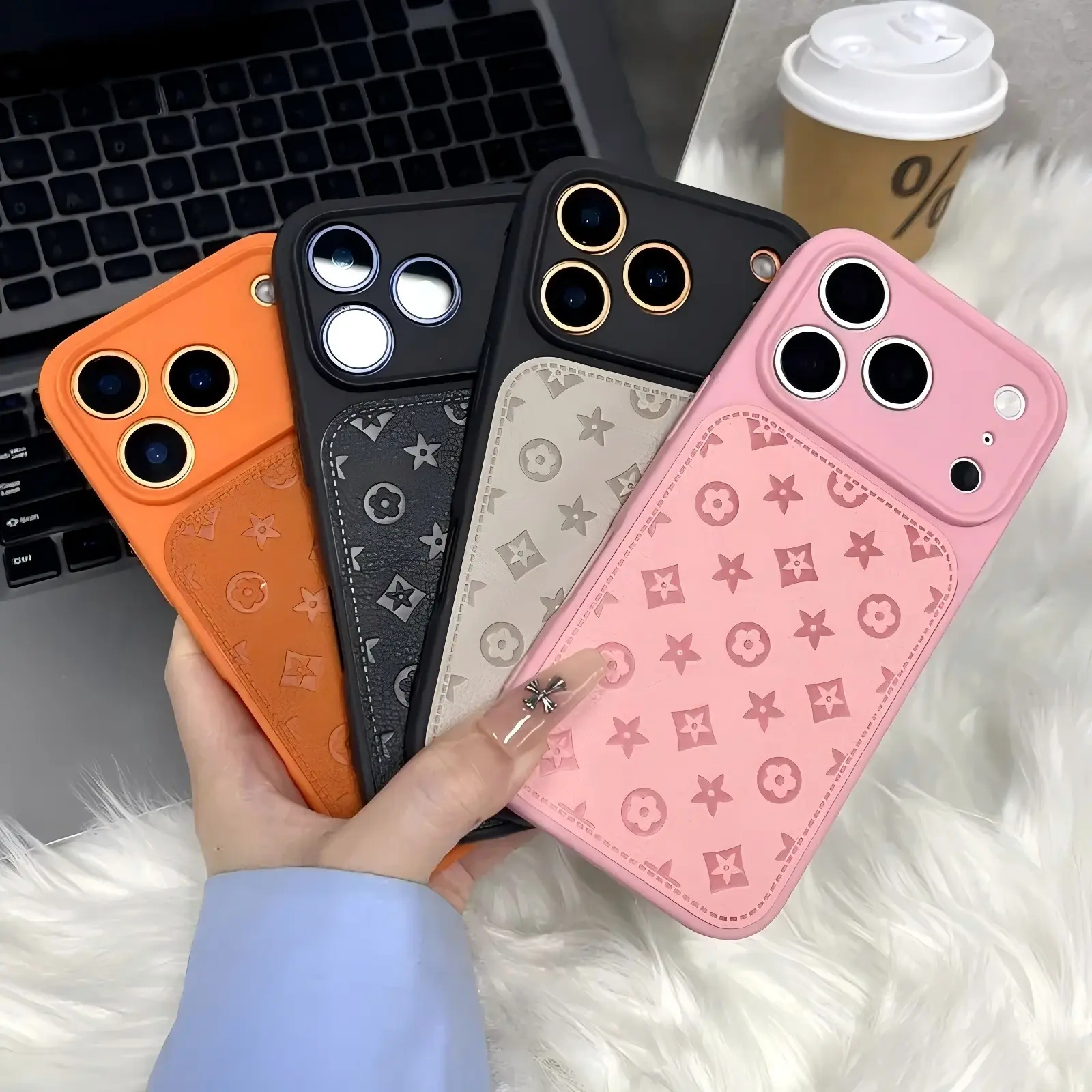 Luxury Leather Smartphone Casing - Protective, High-End Fashionable Mobile Phone Accessory for iPhone 17, 16, 15, 14, 13 Pro Max, Plus Devices (Unisex Design), Accessories