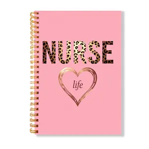 Nurse Life Spiral Coil Notebook, 1 Count Creative Leopard Print Cover Notebook, Motivational Positive Self Improvement Journal Notebook for Women, Office Stationery & Supplies, Travel Diary Notebook