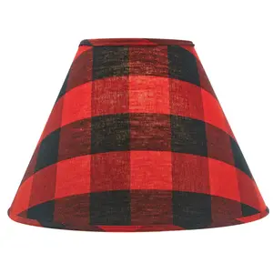 Buffalo Black and Red Check Lamp Shade