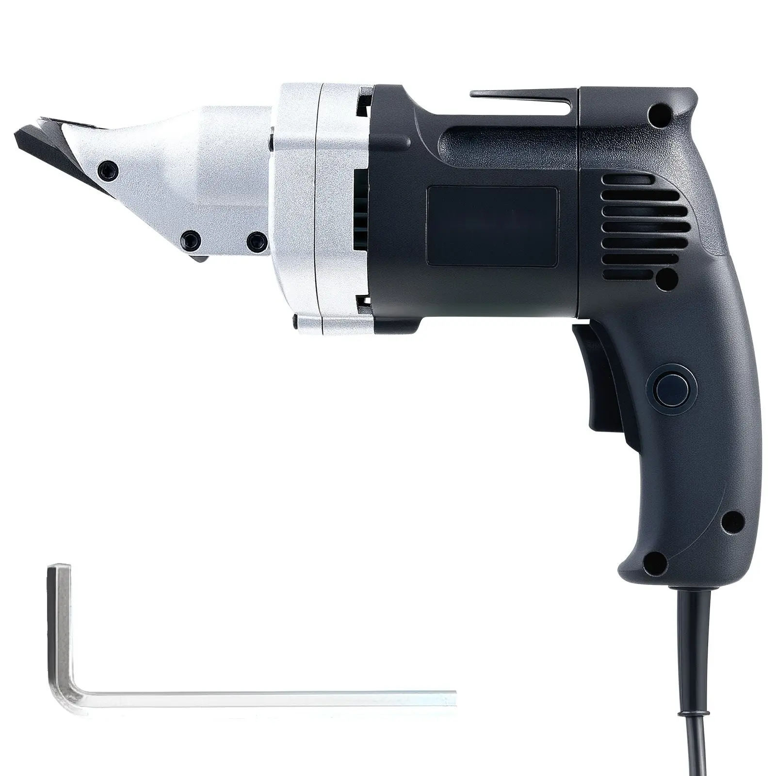Electric Metal Shear, 4.0-Amp Corded Power, Sheet Metal Cutter With 360-Degree Swivel Head, Variable Speed, Clean, Precise Continuous Cutting Up To 2500 SPM; Cuts 18-Gauge Galvanized Steel And 20-Gauge Stainless Steel