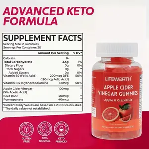ACV Jelly [New Upgrade] - Apple Cider Vinegar made with Grapefruit and Red Cabbage Juice Powder B12 60 jelly, high-quality apple cider vinegar is rich in vitamins B and C, which help break down food while reducing excess sugar in the body.