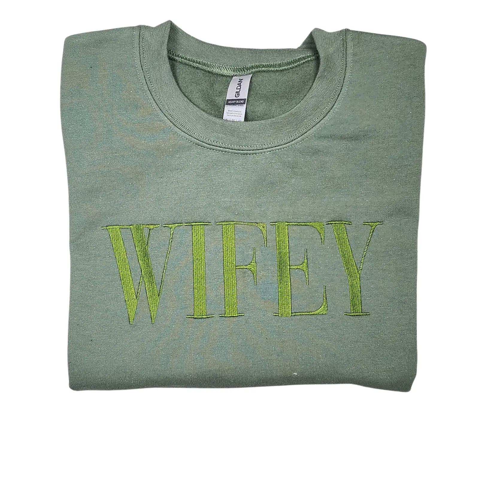 Embroidered Wifey Crewneck Sweatshirt,  Bride Sweatshirt -Couples sweatshirt