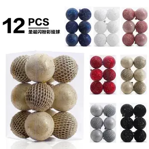 12 piece sequin Christmas ornaments Set Decoration