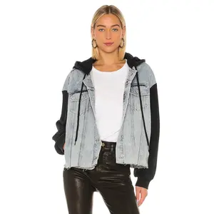 ALLSAINTS Milena Hooded Jacket in Indigo Blue