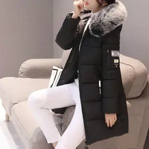 2025 New Winter Coat Womens Jacket Neckline Long Basic Thick Cotton Padded Outerwear Parkas Female Clothes Fashion Warm Casual Outerwear