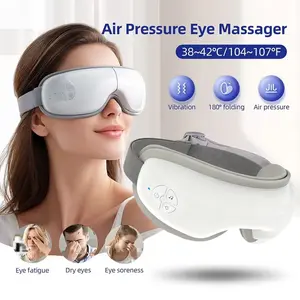 Bluetooth-compatible Heated Eye Massager, Eye Fatigue, Eye Soreness, Eye Dryness, Foldable Hot Compress, Voice Broadcast, Heating Vibration, 4 Modes, Music, 180° Portable Design, Ideal Gift