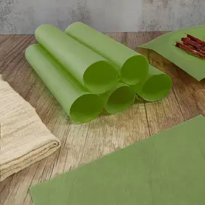 100Pcs Greaseproof Wax Paper Sheets for Food Basket Liners Deli Wrapping Sheets Grass Green (6.0 * 6.0 In)