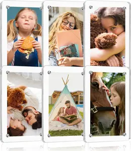 6 Packs  Fridge  Instax Frame, 2.36x3.54 Inch Polaroid Frame,Polaroid  Frame for Refrigerator, Double Sided Mini Picture Frames