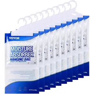 VEVOR Hanging Moisture Absorber, 9.3 oz Hanging Closet Dehumidifier Bags(10 Packs), Fragrance Free Moisture Bags in Wardrobes, Bedrooms, BathroomsVEVOR Super Brand Day