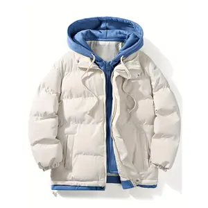 Men's Fashionable Hooded Winter Jacket - Insulated Warmth, Thick Padding, Versatile for Cold Weather