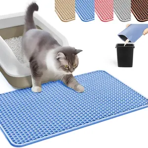 Cat Litter Mat, Dual-Layer Honeycomb Design, Waterproof Urine Resistant Non-Slip, Easy Clean, Reduces Waste, Ideal for Pet Owners