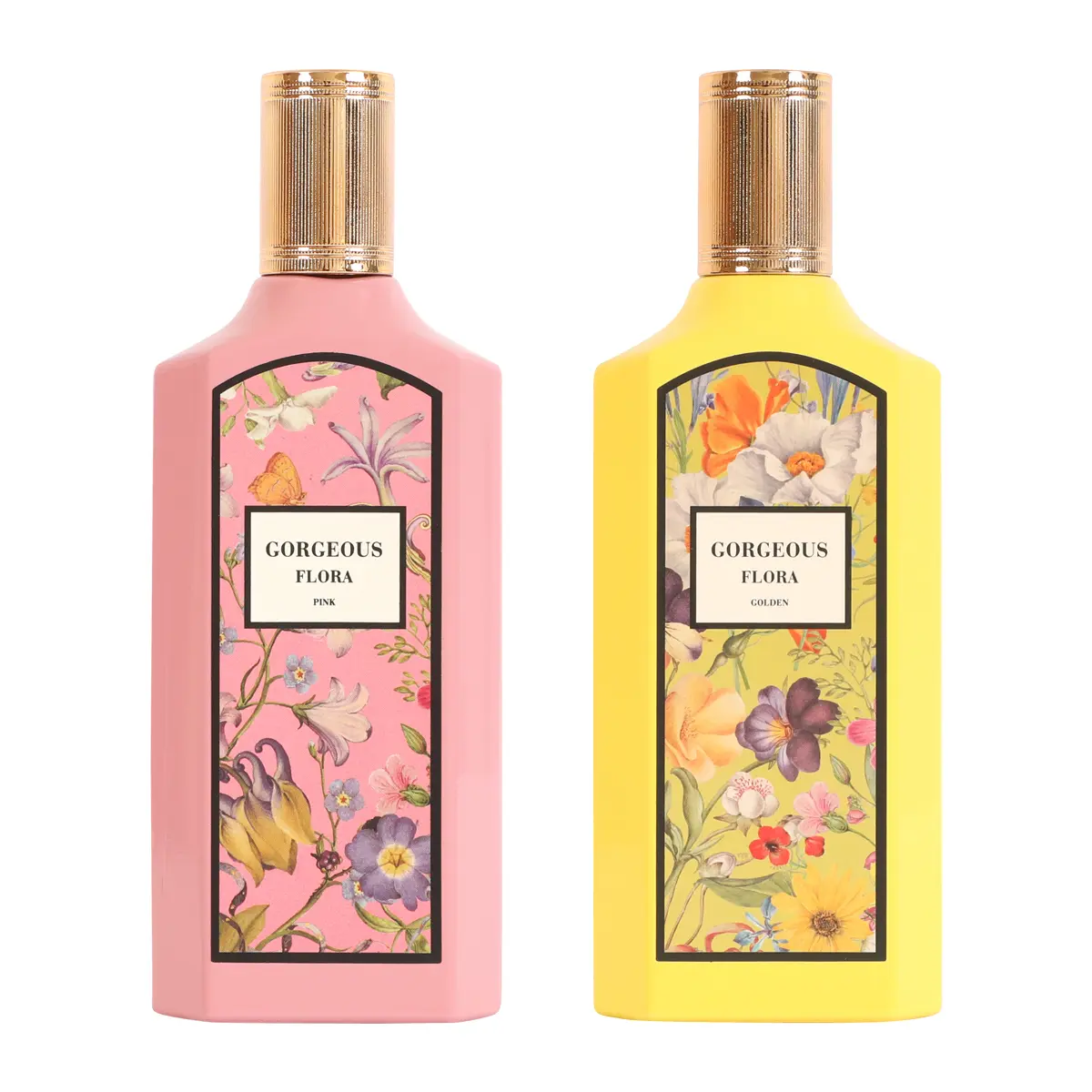 Bundle of Gorgeous! Flora Pink and Flora Golden Eau De Parfum Vaporisateur Natural Spray 100Ml 3.4fl.oz.