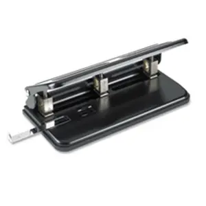 212 MAIN Heavy-Duty Steel Binder 3-Hole Punch, Smooth Puncher, 30-Sheet Capacity, Black Finish, Removable Waste Tray, Smooth Hole Puncher, Binder Hole Punches