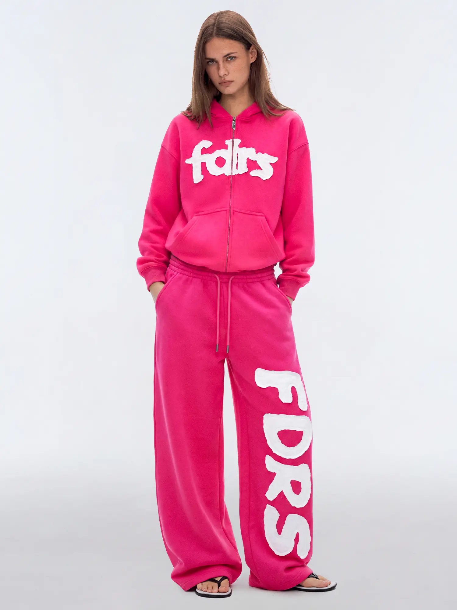 FDR Women’s Vintage Letter Print Hoodie & Sweatpants Set, American Retro Two-Piece Tracksuit with Relaxed Fit for Casual Streetwearf#TikTokShopBackToSchool