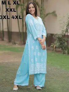 Beautiful Reyon Top and Plazo - Elegant Design with Comfortable Fit and Stylish Fit for Everyday Wear Womenswear Soft