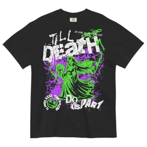 Haunted Mansion Bride Shirt 90s Y2K Gothic Theme Park Disneyana Bold Graphic Tee 100% Soft Vintage Washed Cotton Comfort Colors Unisex DTG Printed Green & Purple Park Day Fit TShirt