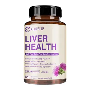 GREVIP - Milk Thistle Supplement - Liver Health - Non-GMO - Gluten Free - Helps Promote Digestive Enzyme Production - Helps Maintain Healthy Digestion - 120 Capsules/Bottle - 1158MG