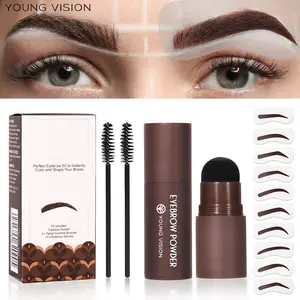 Eyebrow Powder Kit with Two Spiral Eyebrow Brushes Waterproof Formula Long-Lasting for Perfect Brows , Makeup Tool Easy to Apply , Makeup Products