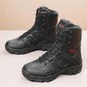 Men's All-Weather All-Terrain High-Top Round Toe Lightweight Breathable Slip-Resistant Outdoor Sports Boots for Mountaineering Trekking Work Tactical Activities fashion outdoor shoe hikingshoes trekking  boots jungle