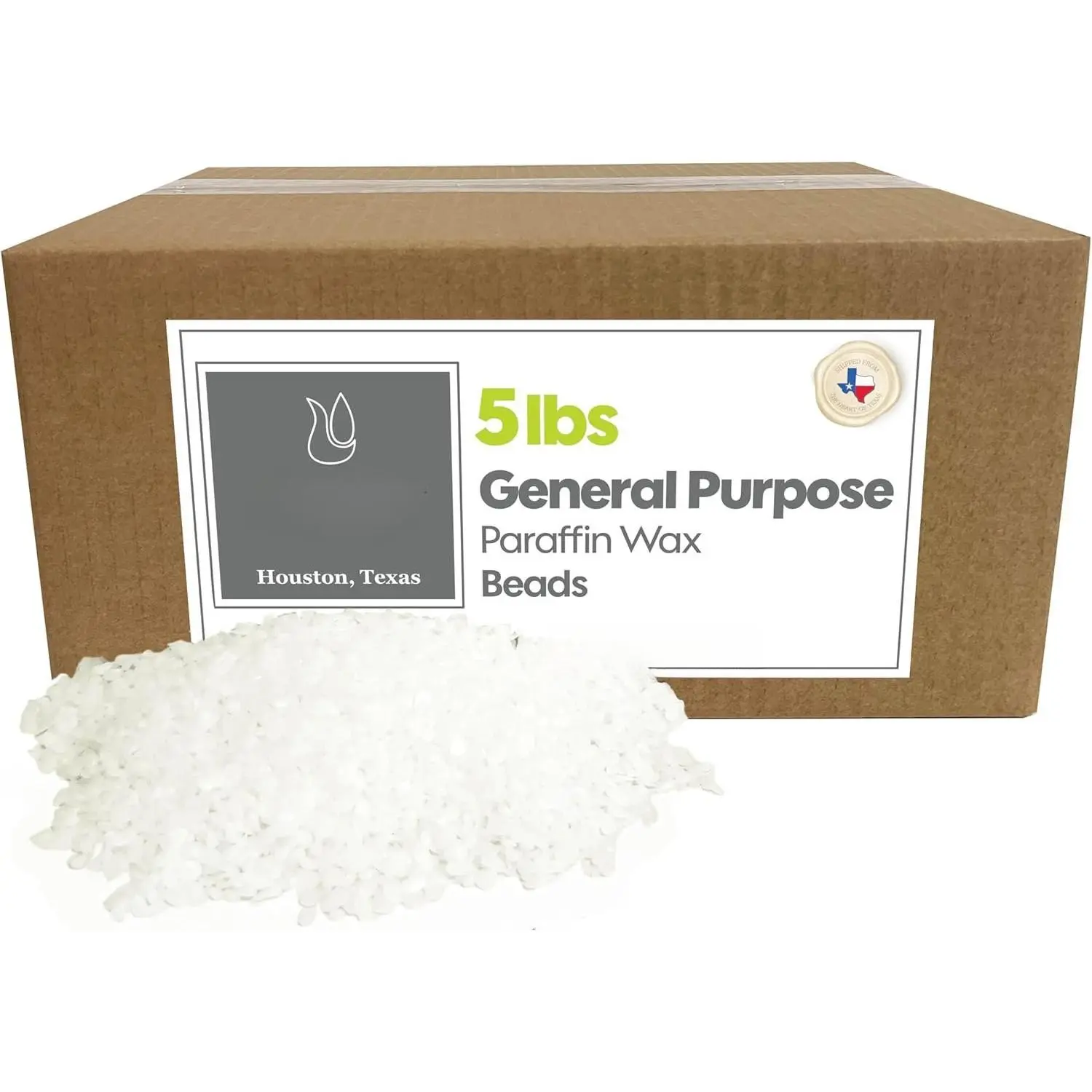 General Purpose Paraffin Wax Beads 5lb - Bulk Wax for  Making, Canning, Waterproofing, Furniture/Metal Preservation DIY Projects.  Fully Refined Paraffin , Cera para Velas
