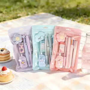 7-in-1 Complete Stationery Kit 3-Pack | All-in-One Student School Supplies & Office Essentials, Portable Study Set for Homework, Note-Taking & Work, Perfect Graduation Gift for Girls Boys Teens Adults