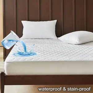 Deep Pocket Waterproof Bed Sheet King Queen Size, Deep Fitted Mattress Protector, Strong Water Proof Dirt Resistant, Easy Clean Breathable Dry Fit, Waterproof Mattress Pad, Waterproof Mattress Cover