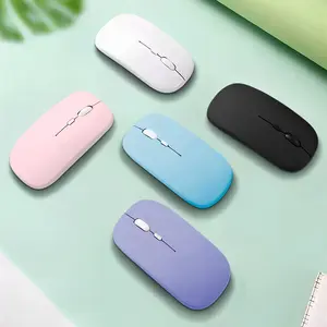 Wireless Mouse, 1 Count Rechargeable Portable Wireless Mouse, Computer Mice with Nano Receiver for Notebook PC Laptop Apple Laptop, Ergonomic Lightweight