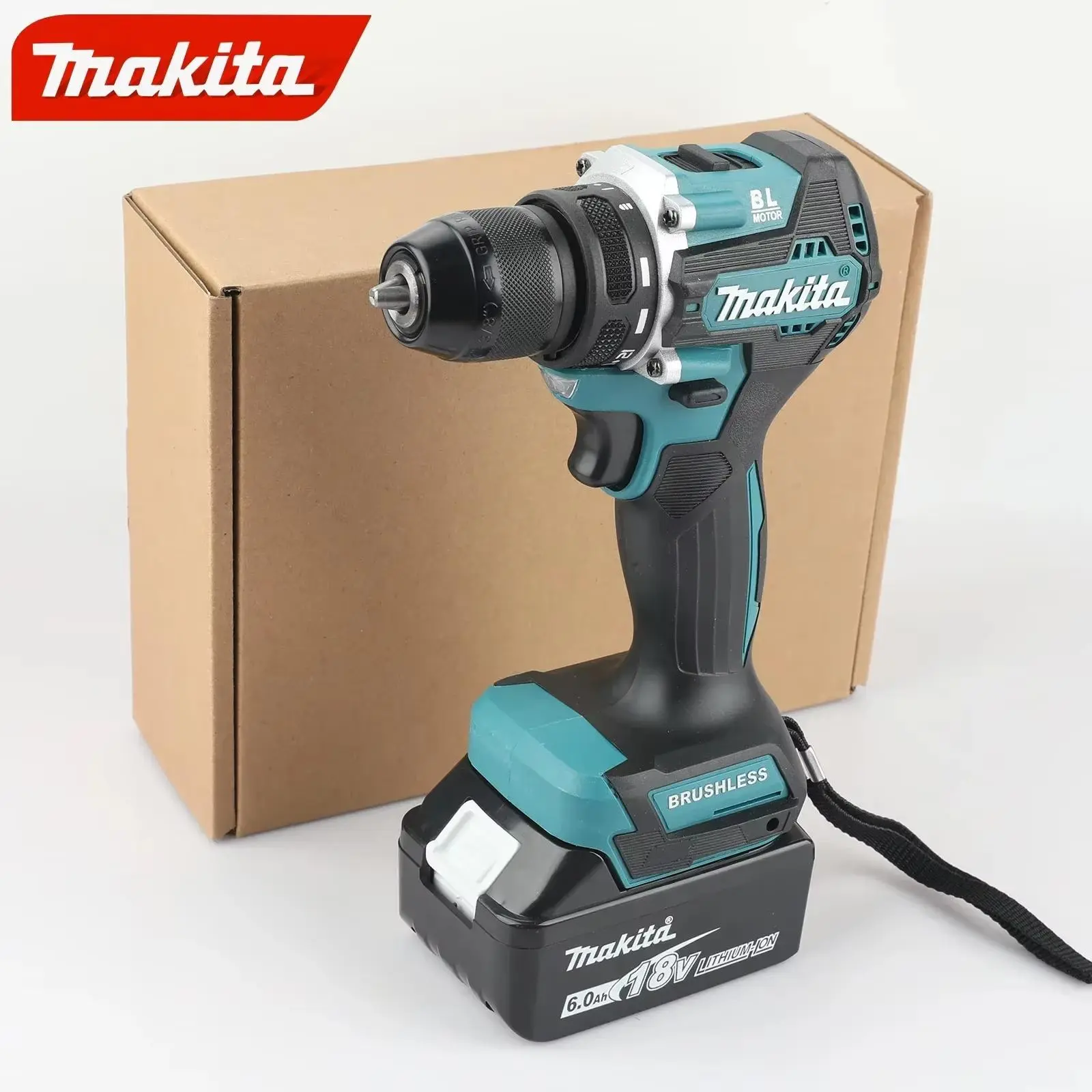 18V Brushless Cordless Drill Driver DDF487 - Dual Speeds, 25+1 Torque Settings, Rechargeable Electric Screwdriver for Makita 18V Lithium Batteries, Ideal for Wood/Metal Drilling & Screwdriving Tasks