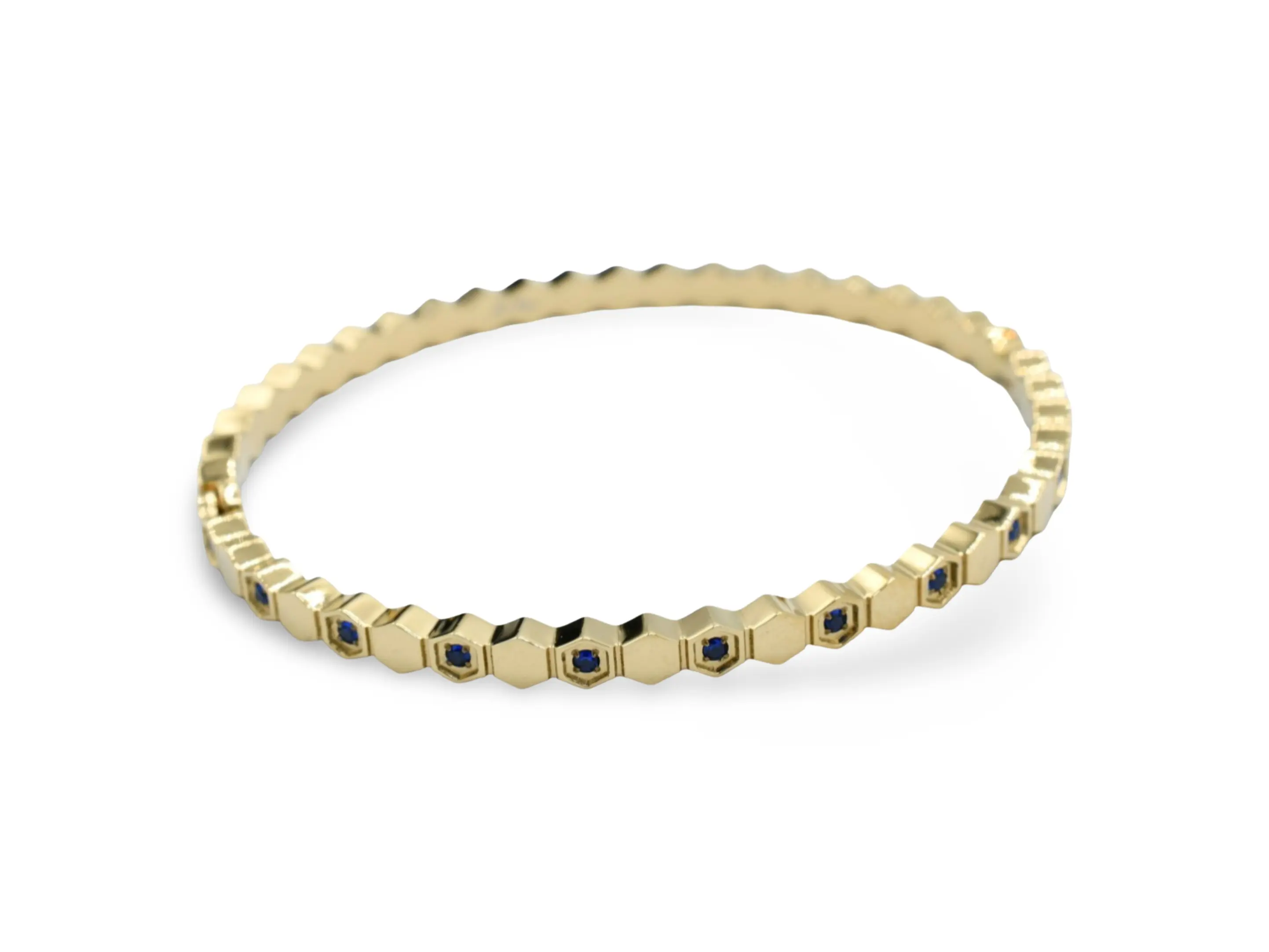 BLUE Honey Bangle - Honeycomb Design