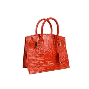 RUBY MINI CROCO SATCHEL BAG (Red)