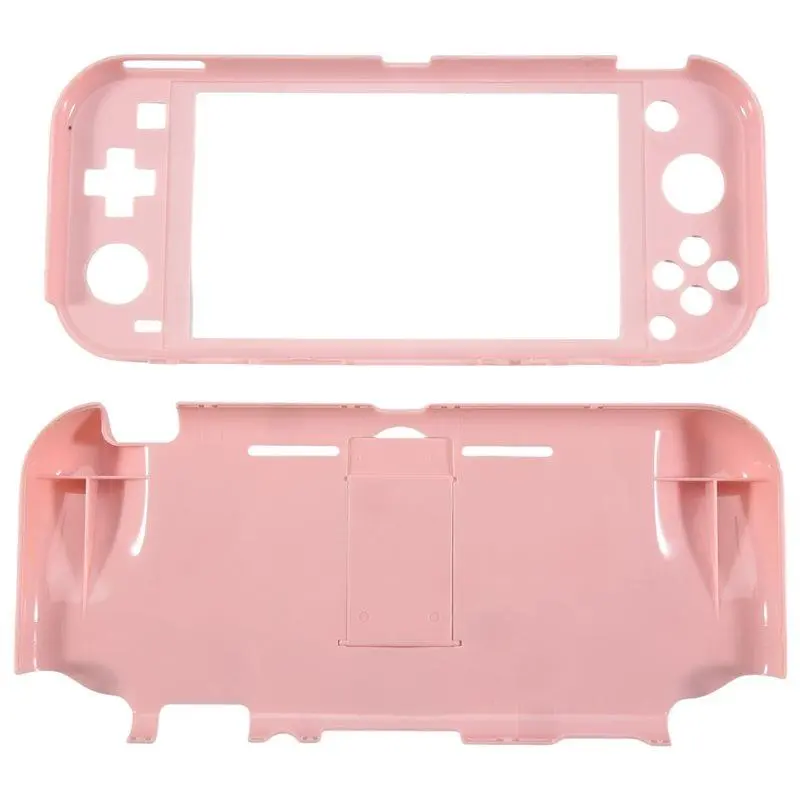 Pink Hard Cover Shell with Kickstand and Grip - Protection Accessories for Nintendo Switch Lite Handheld Device
