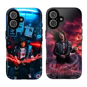 Eddie Munson Guitar Hero Phone Case Duo, Club Rock Fantasy Vibes, Play Now Aesthetic Gift, iPhone 17–11 Pro Max Plus X, Galaxy S25–S21 Ultra