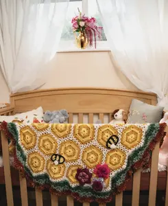Honey Bee Baby Blanket Crochet Pattern