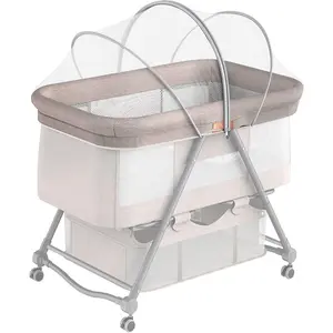 Bassinet Cover for Cats with Two-Way Zipper,Portable Bassinet Mosquito Net Cover,Mosquito Net to Keep Pets Out(White)