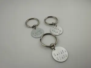 Danger Dingo Hand-Stamped Dog Tag Keychain