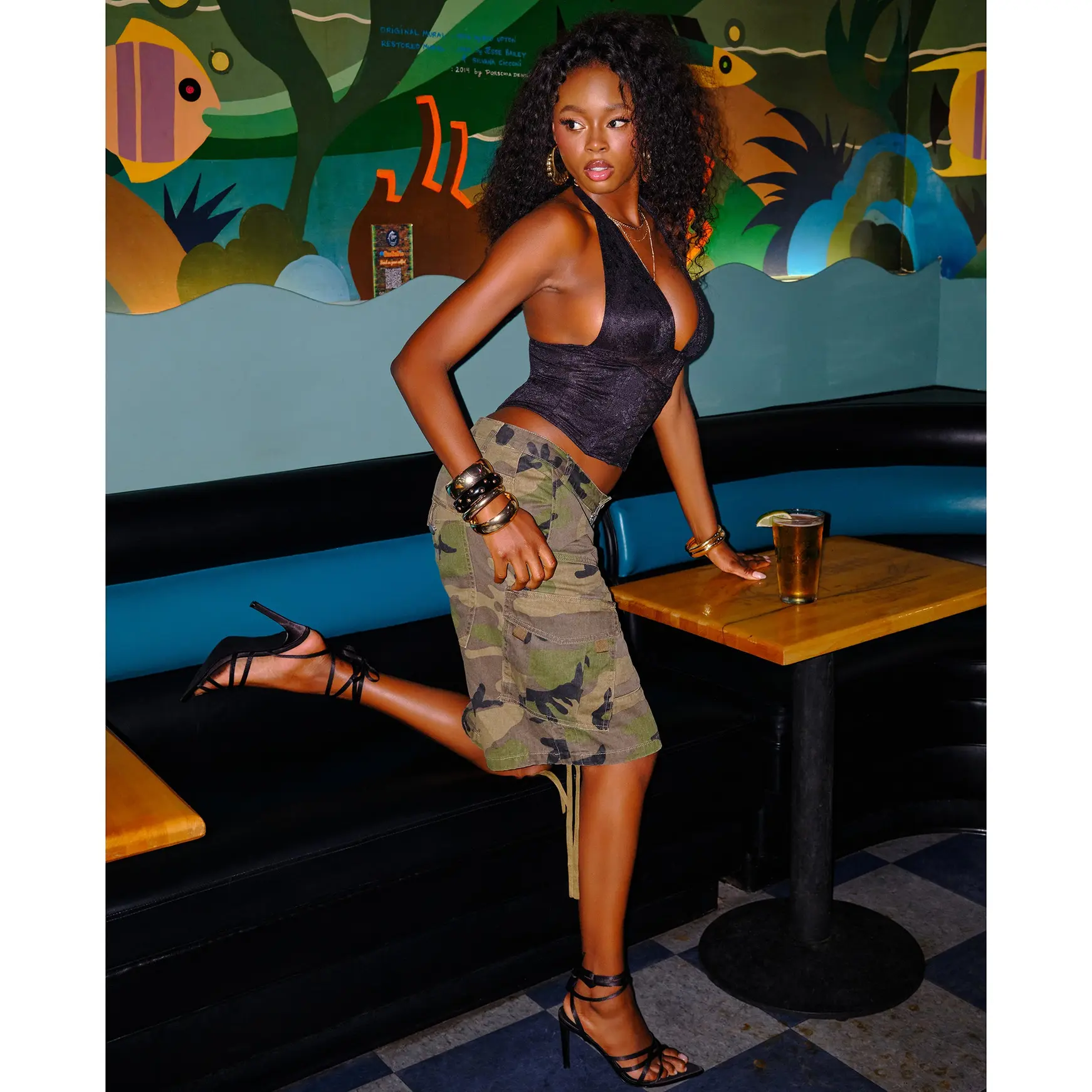 Booked Up Camouflage Denim Jorts