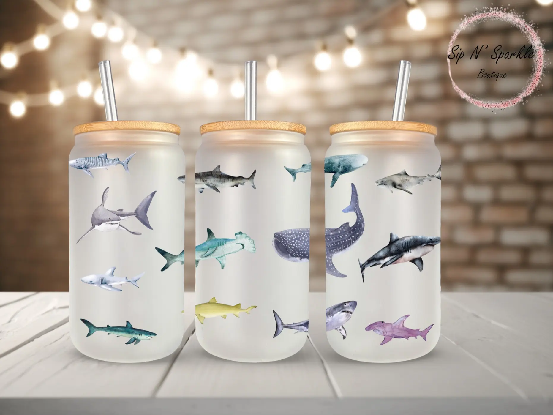 Sharks Libbey Glass