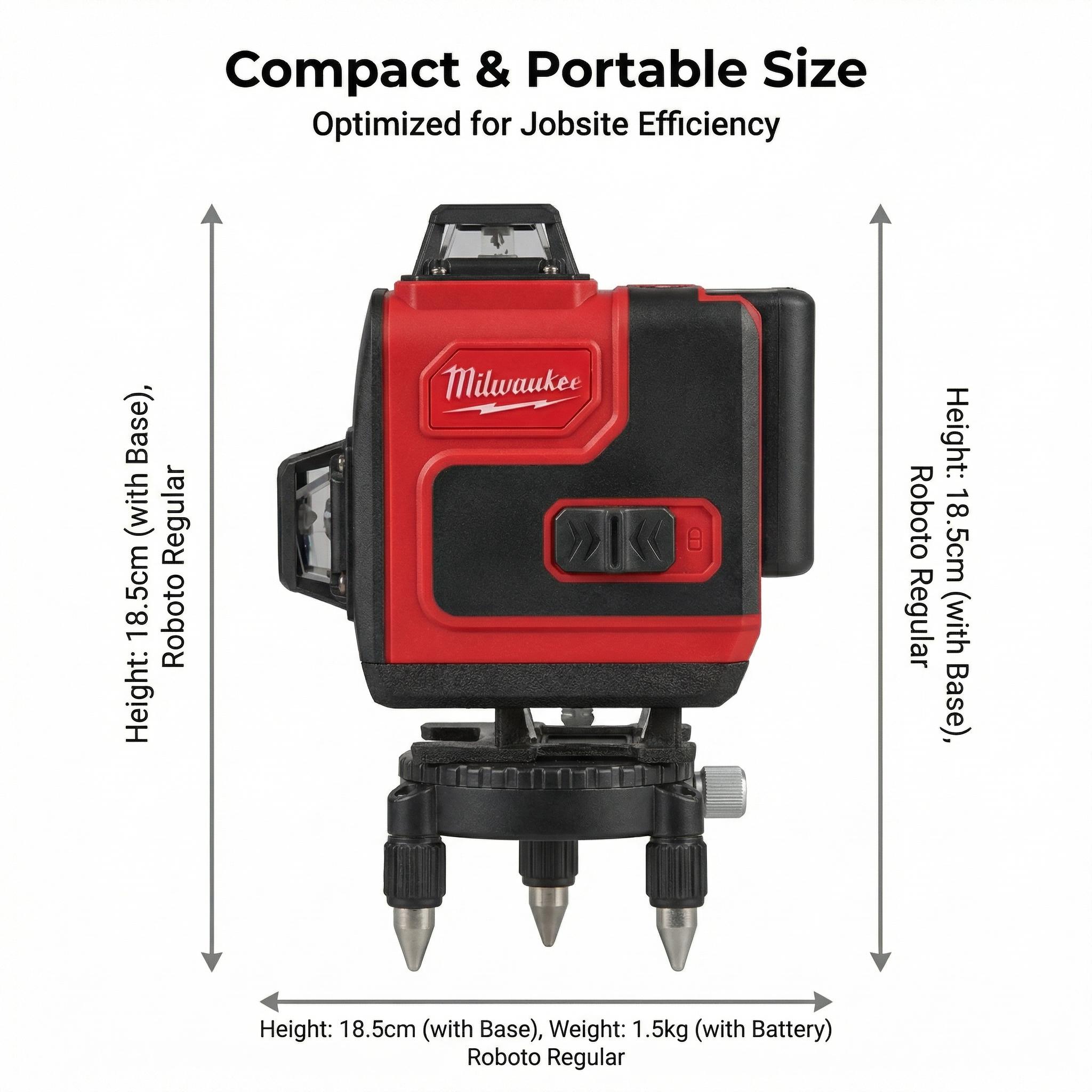 Milwaukee 16 Line Laser Level With Battery Charger for Interior Installation Cross Line Measuring Tool Accurate Output
