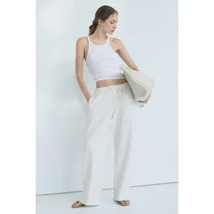 H&M Linen-blend drawstring trousers