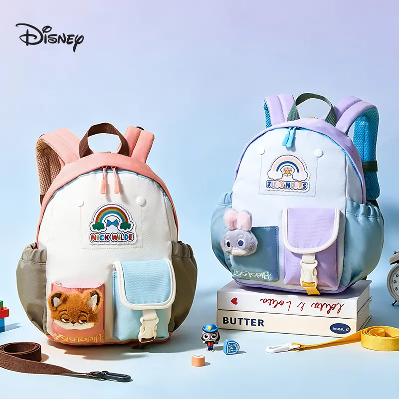 Crazy Zootopia Colorful Student Backpack Disney Boys and Girls Baby Children's Backpack Lightweight Kindergarten Backpack