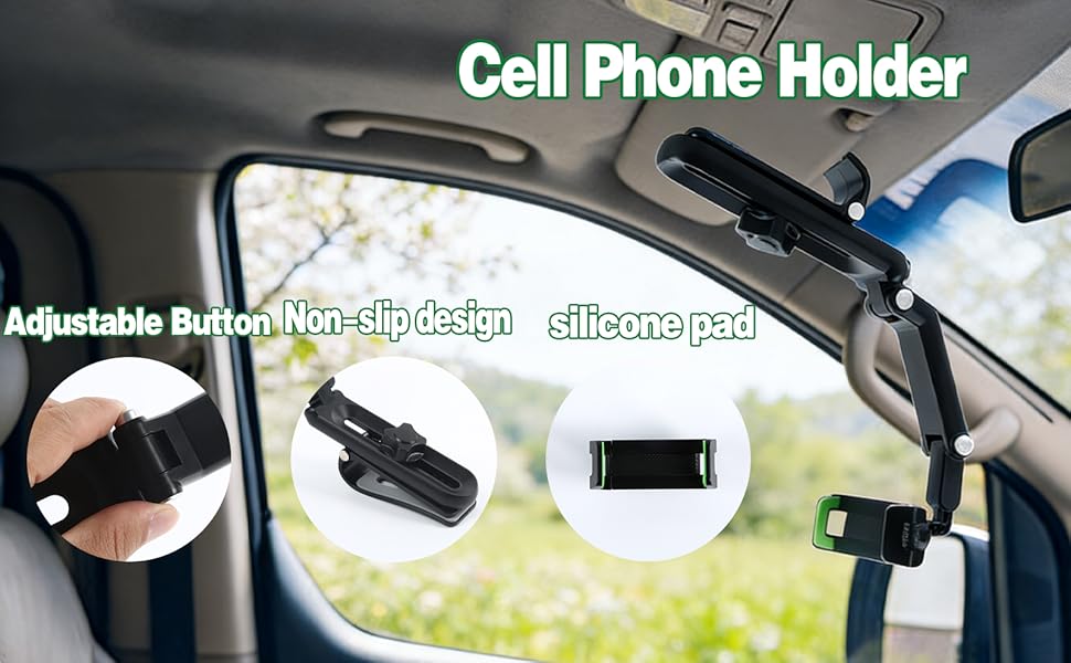Sun Visor Phone Holder,360° Rotatable Rearview Phone Holder, Cell Phone Holder for Car Sun Visor Perfectly for iPhone, Samsung & Other Cellphone, Car Accessories Sun Visor Phone Holder,360° Rotatable Rearview Phone Holder, Cell Phone Holder for Car Sun Visor Perfectly for iPhone, Samsung & Other Cellphone, Car Accessories