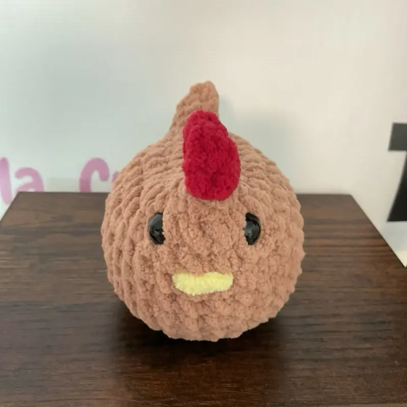 Crochet brown Chicken handmade plush Crochet brown Chicken handmade plush