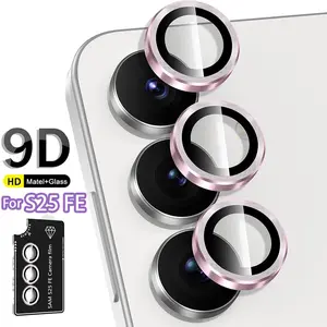 For Samsung S25 FE 5G Camera Lens Protector Smartphone Lens Attachment Metal Lens Ring Protective Glass Camera Film Case Accessories
