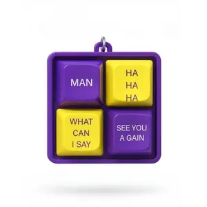 Mamba Theme 4-Key Sound Keycap Stylish Keychain Purple Gold Fun Collectible Gift