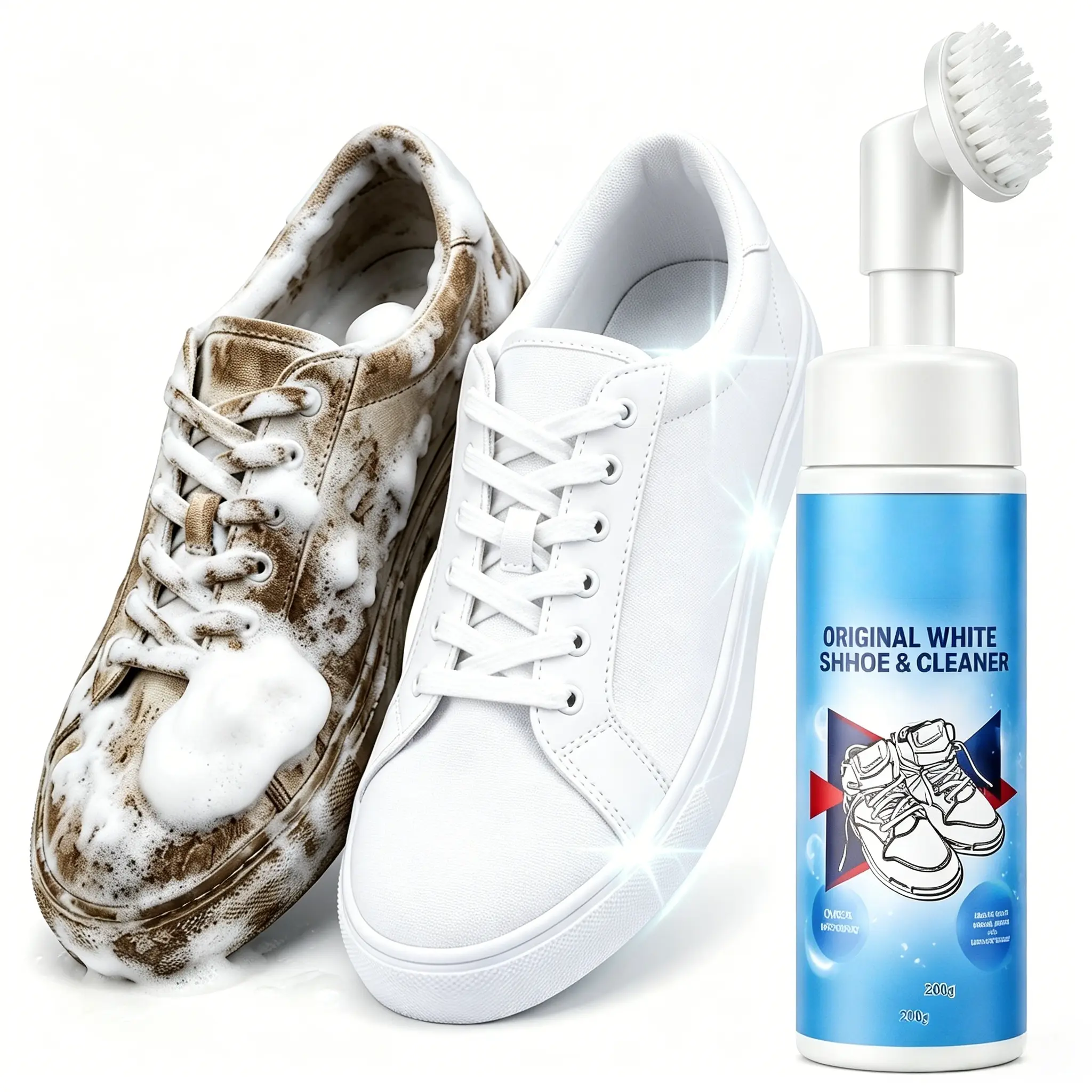 9.17 Oz Shoe Cleaner Footwear Cleaner, Water-Free Foam Shoe Cleaner Sneaker Cleaning Foam for Leather Silicone Sneaker Footwear Care